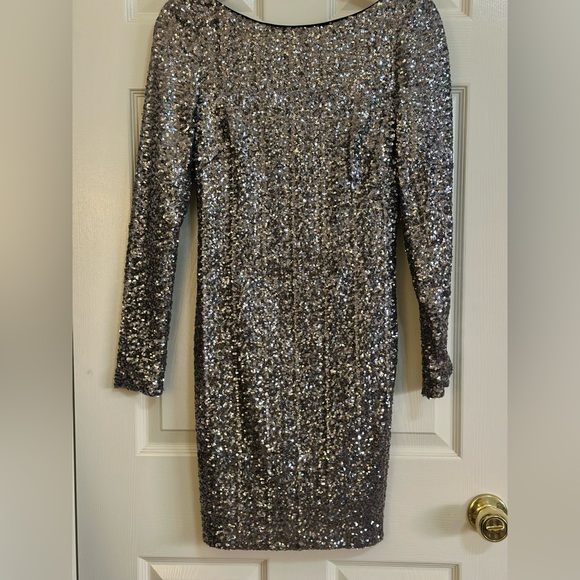 Silver Sequin Dress - Picture 2 of 4